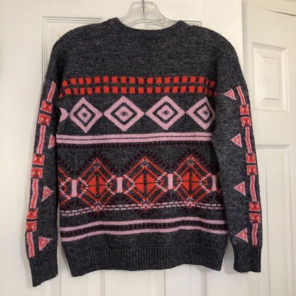J. Crew Womens Sm Nordic Fair‎ Isle Nordic Sweater Mohair Wool Blend Prepp… - Picture 8 of 9